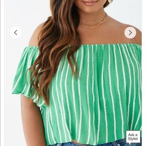 Off the shoulder crop top